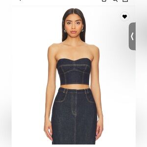 Amanda Uprichard Franklin Top in Indigo